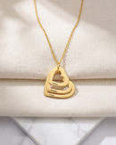 Colar Corações conectados Personalizável  -  Grave o nome da sua família - Em aço inoxidável