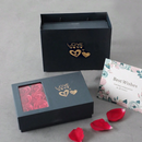 Caixa de presentes com 6 rosas eternas aromáticas