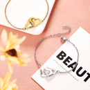 Kit Pulseira 2 Corações Personalizável com nomes + Porta jóias brinde