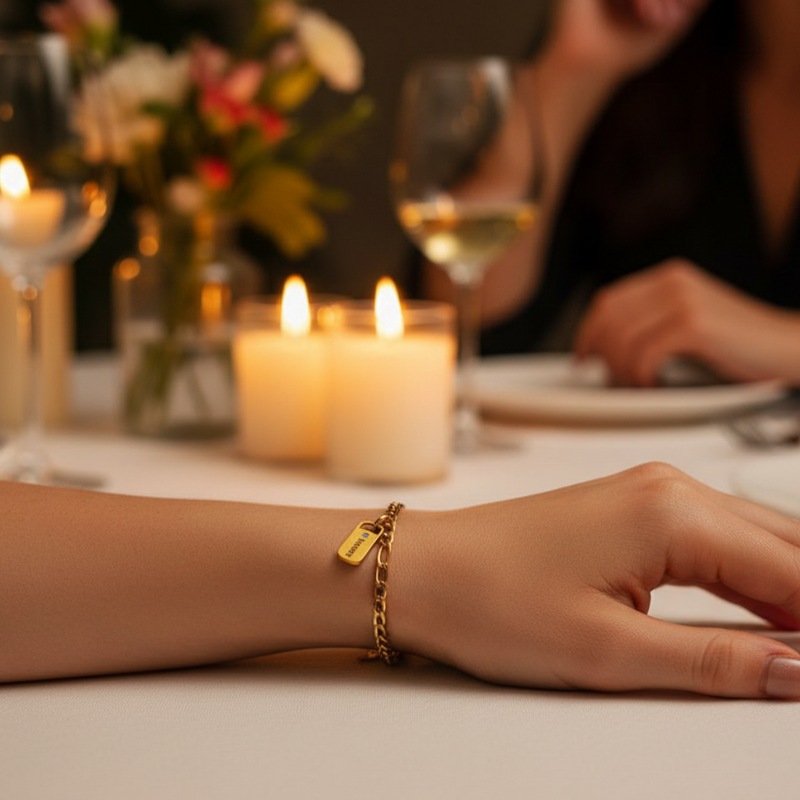 Pulseira amor da família personalizada -Grave o nome da sua família