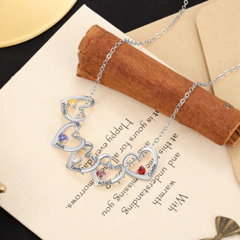 Colar Coração de mãe Personalizável com nomes  | 💝 Oferta Especial do dia 50% OFF + Frete Grátis