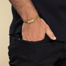Pulseira  Masculina Personalizável com nomes - Gold Edition