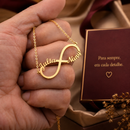 Colar Infinito personalizável com 2 nomes - Em aço inoxidável