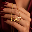 Colar Infinito personalizável com 2 nomes - Em aço inoxidável