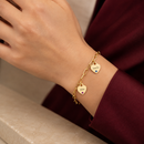 Pulseira personalizável com nome da família - Em aço inoxidável - Nomes gravados a laser