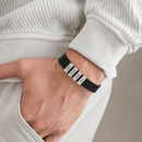 Pulseira Masculina Personalizável com nomes | Grave o nome da sua família ou datas especiais.