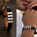 Pulseira Masculina Personalizável com nomes | Grave o nome da sua família ou datas especiais.