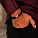 Pulseira Masculina de couro Personalizável | Oferta Especial 50% OFF + Frete Grátis