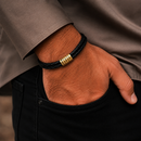 Pulseira Masculina de couro Personalizável | Oferta Especial 50% OFF + Frete Grátis