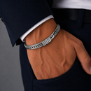 Pulseira personalizada masculina com nomes - Grave o nome da sua família