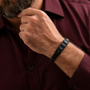 Bracelete Masculino Proteção Eterna Personalizável - Grave o nome da sua família