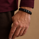 Bracelete Masculino Proteção Eterna Personalizável - Grave o nome da sua família