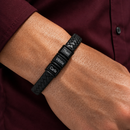 Bracelete Masculino Proteção Eterna Personalizável - Grave o nome da sua família