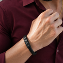 Bracelete Masculino Proteção Eterna Personalizável - Grave o nome da sua família