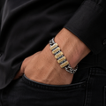 Pulseira Masculina União da Família Personalizável - Grave o nome da sua família