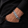Pulseira Masculina União da Família Personalizável - Grave o nome da sua família