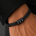 Pulseira  Masculina Personalizável com nomes - Gold Edition e Black Edition