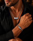 Conjunto Colar e Pulseira Força da Família  - Personalizável com nomes - Frete Grátis
