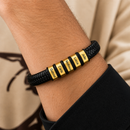 Bracelete Masculino Herói da família Personalizável - Grave o nome da sua família