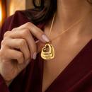 Colar Corações conectados Personalizável  -  Grave o nome da sua família - Em aço inoxidável