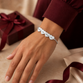 Pulseira Corações Entrelaçados personalizável com nomes - Em aço inoxidável