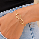 Pulseira infinito personalizável até 2 nomes - Em aço inoxidável