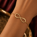 Pulseira infinito personalizável até 2 nomes - Em aço inoxidável
