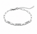 Pulseira família unida personalizada - Nomes gravados a laser