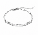 Pulseira família unida personalizada - Nomes gravados a laser