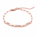 Pulseira família unida personalizada - Nomes gravados a laser