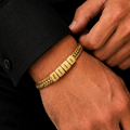 Pulseira  Masculina Personalizável com nomes - Gold Edition e Black Edition