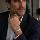 Pulseira personalizada masculina com nomes - Grave o nome da sua família