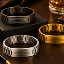 Pulseira Pai de Ouro Personalizável com Frase - Grave uma frase especial
