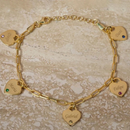 Pulseira personalizável com nome da família - Em aço inoxidável - Nomes gravados a laser