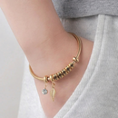 Pulseira asas de anjo personalizada Fechada - Em Aço Inoxidável - Gravação a Laser