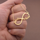Colar Infinito personalizável com 2 nomes - Em aço inoxidável