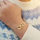 Pulseira Coração de Mãe Personalizável com nomes - Grave o nome da sua família