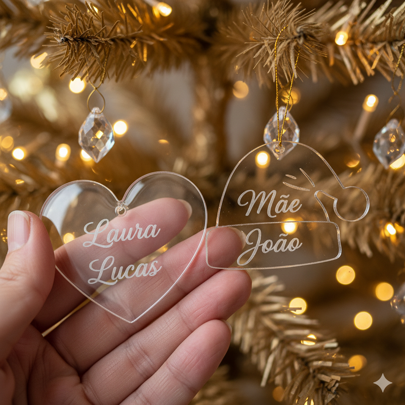 Coração extra para árvore de natal personalizada