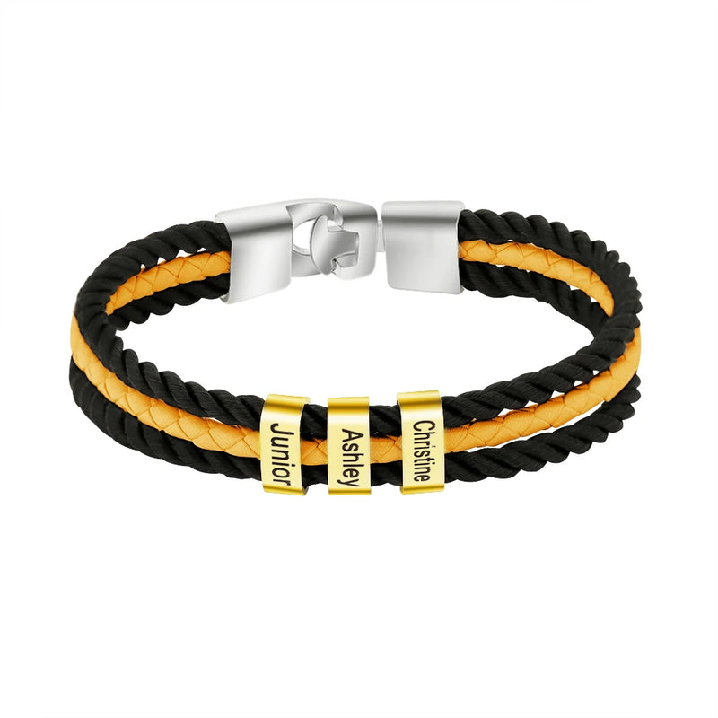 Pulseira Masculina Amor da Família -   Personalizada com nomes |  | Oferta Especial + Frete Grátis!