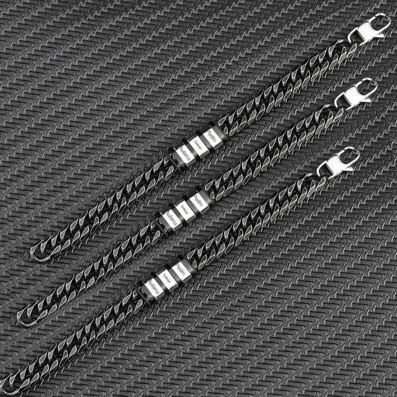 Pulseira Masculina Legado da Família  - Personalizável Com Nomes - Frete Grátis