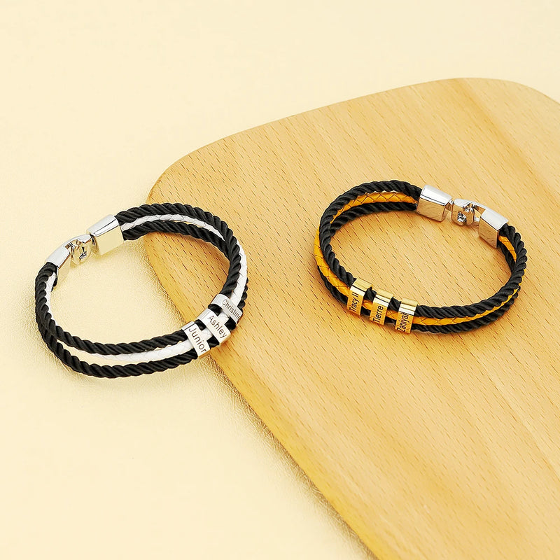 Pulseira Masculina Amor da Família -   Personalizada com nomes |  | Oferta Especial + Frete Grátis!