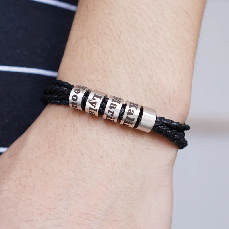 Pulseira Personalizada com nomes - Grave o nome da sua família