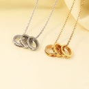 Colar circulo brilhantes personalizado com nomes - Grave o nome da sua família.