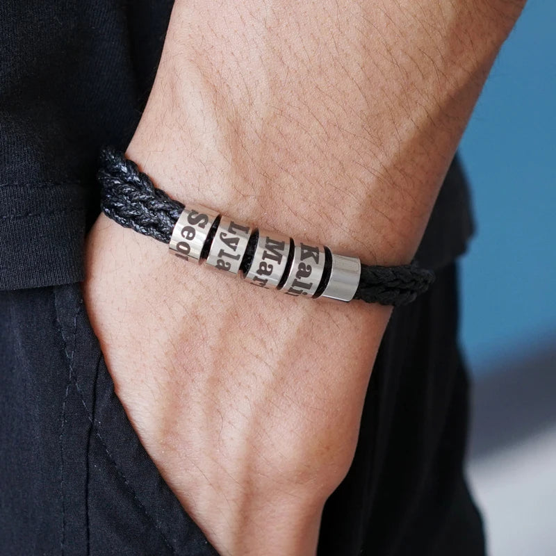 Pulseira Personalizada com nomes - Grave o nome da sua família