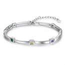 Pulseira de prata personalizável - Com Nomes gravados a Laser