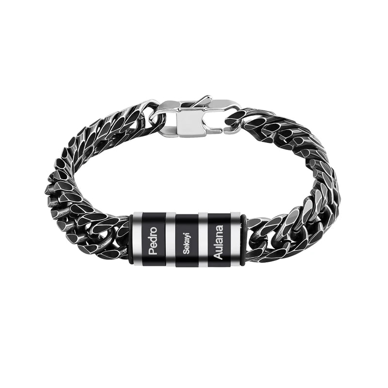 Pulseira Masculina Legado da Família  - Personalizável Com Nomes - Frete Grátis
