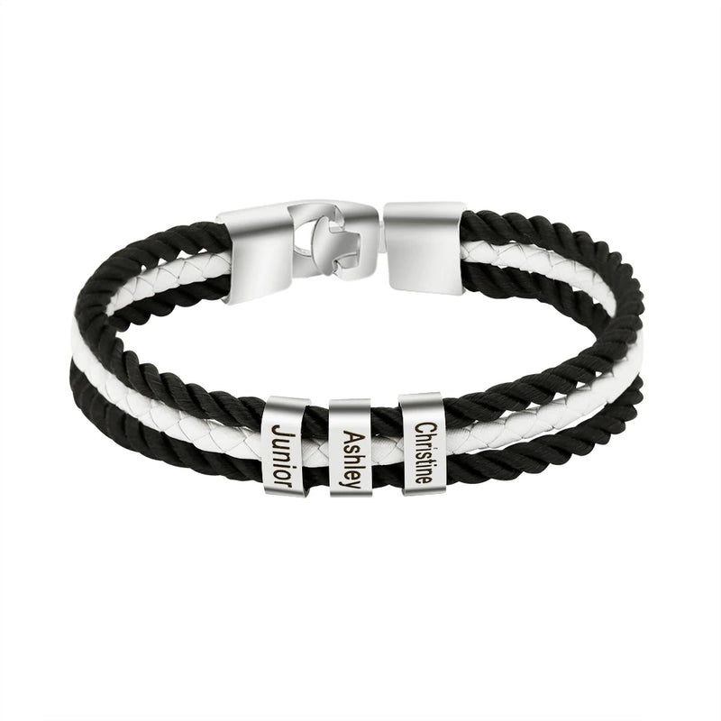 Pulseira Masculina Amor da Família -   Personalizada com nomes |  | Oferta Especial + Frete Grátis!