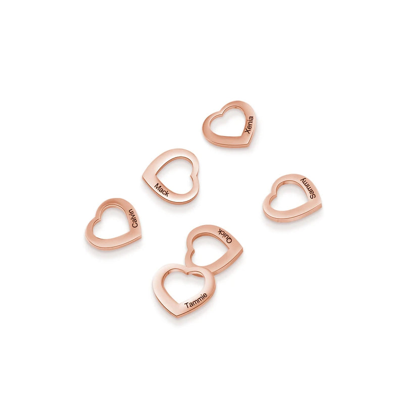 7 Pingentes Avulsos - Pulseira Meus corações