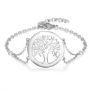 Pulseira Árvore da vida Personalizável - Em aço inoxidável - Nomes Gravados a Laser