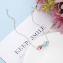 Pulseira Infinito cravejada Personalizável - Em prata s925 com pedras em zircônia - Nomes Gravados a Laser